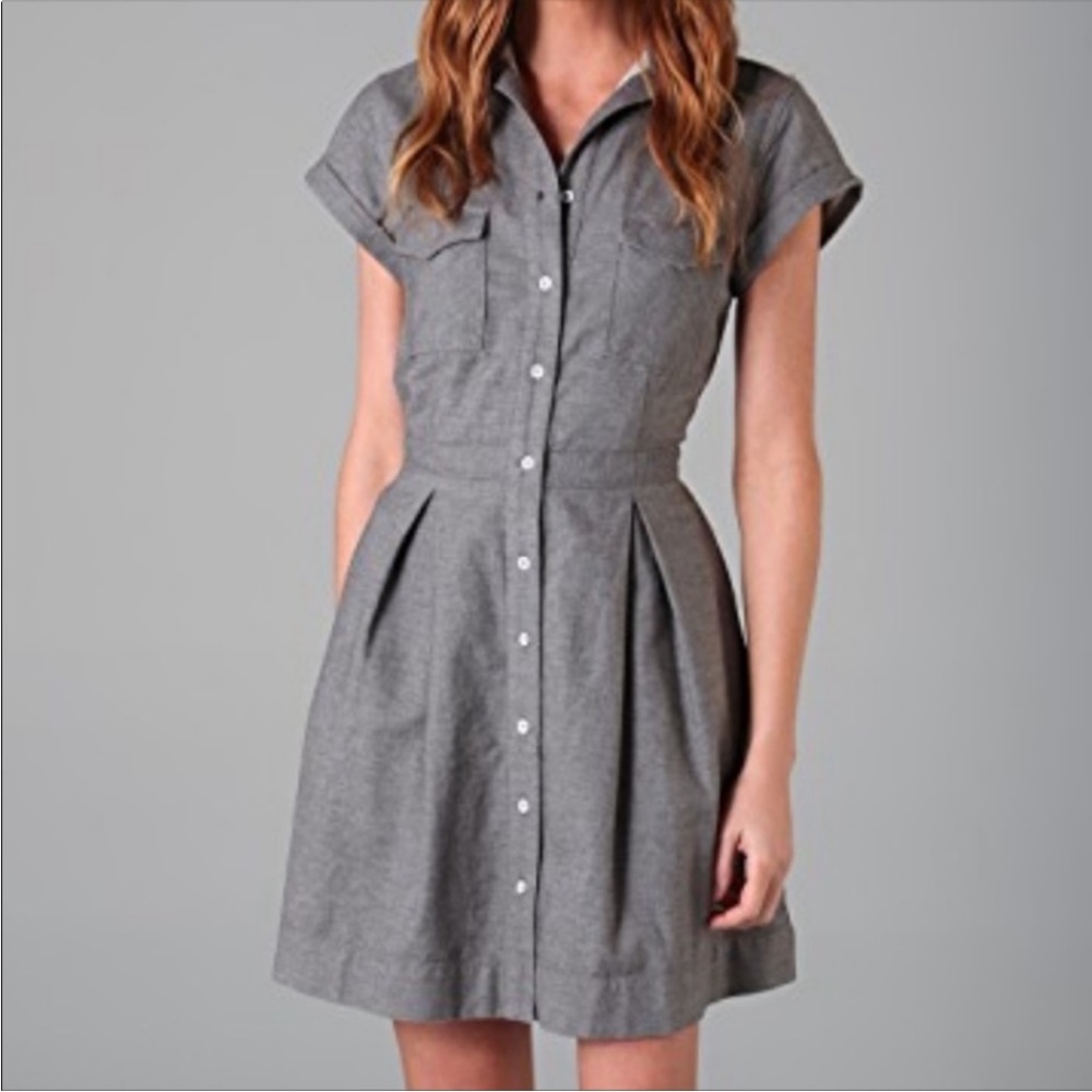 Rag and Bone shirtdress light heather grey